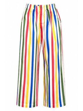 Unbranded 2XL Rainbow Stripe Palazzo Pants Retro Carnival Festival Statement Art